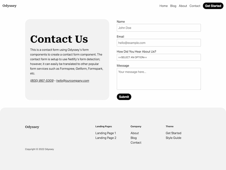 Contact Page